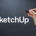 Logo de SketchUp avec un main qui tient un crayon