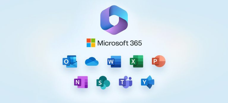 Visuel comportant 10 logos de la suite Office 365