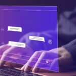 Image de l'écran d'un ordinateur portal où l'on voir une fenêtre de conversation en ligne
